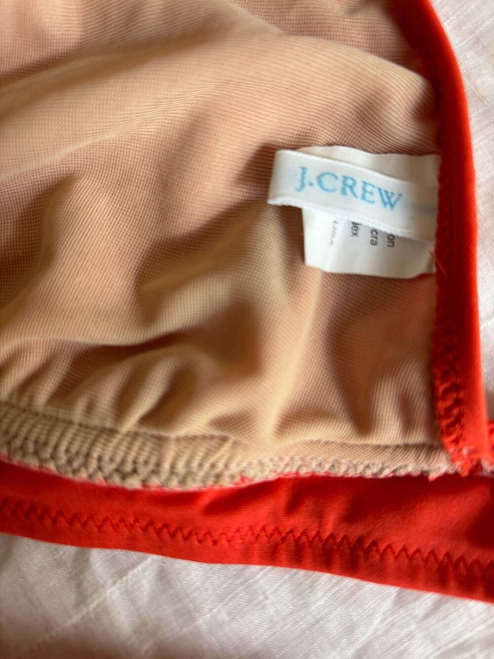 J.Crew orange  Halter Triangle Bikini Set Top Size L Bottom Size M - Picture 4 of 7